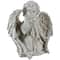10" Ivory Cherub Angel on Knee with Dove Garden Statue
